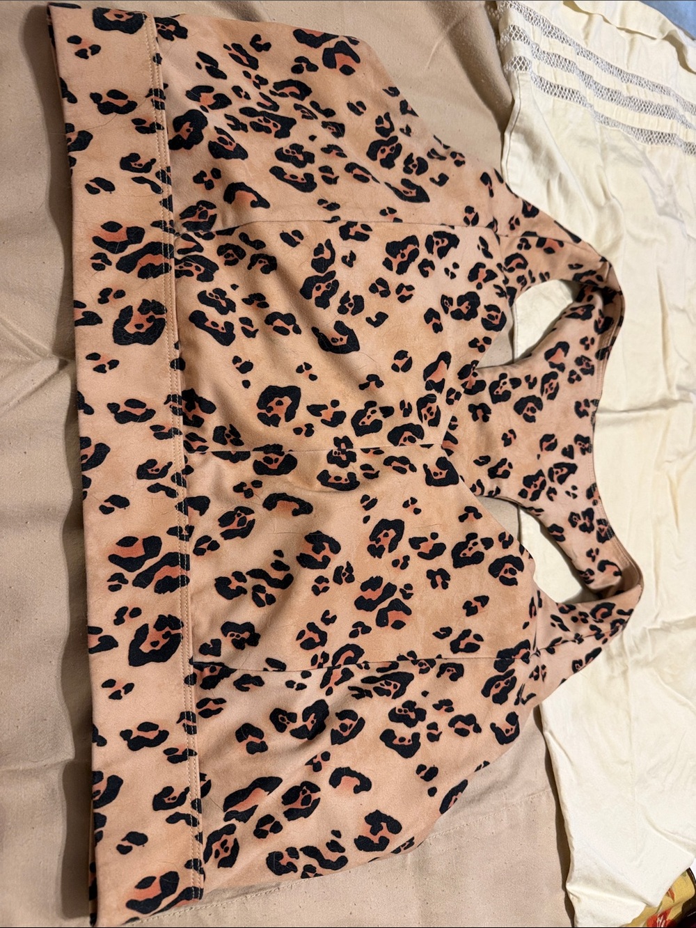 Fabletics Leopard Print Racerback Sports Bra